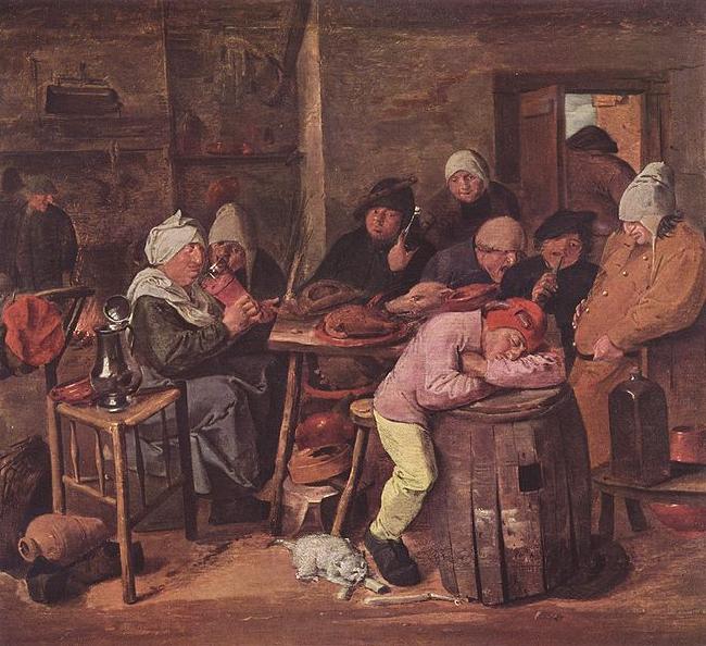 Adriaen Brouwer Das Schlachtfest oil painting picture